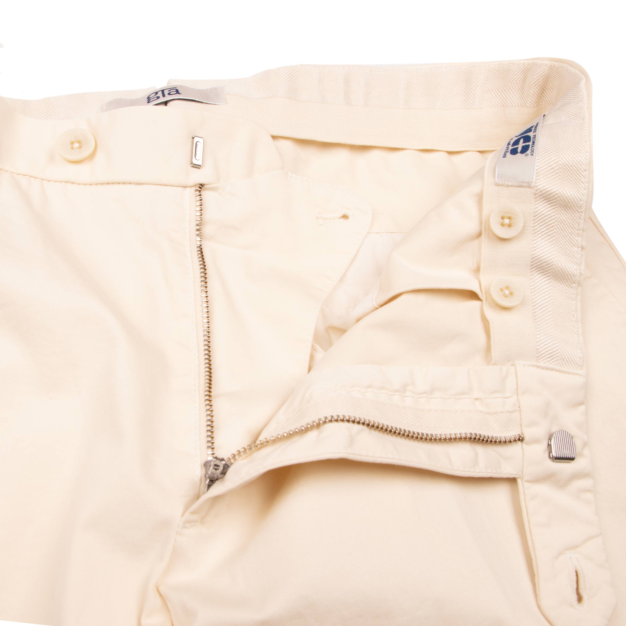 Butter Cream Cotton Twill Slim Fit Chinos CASUAL TROUSERS Robert Old