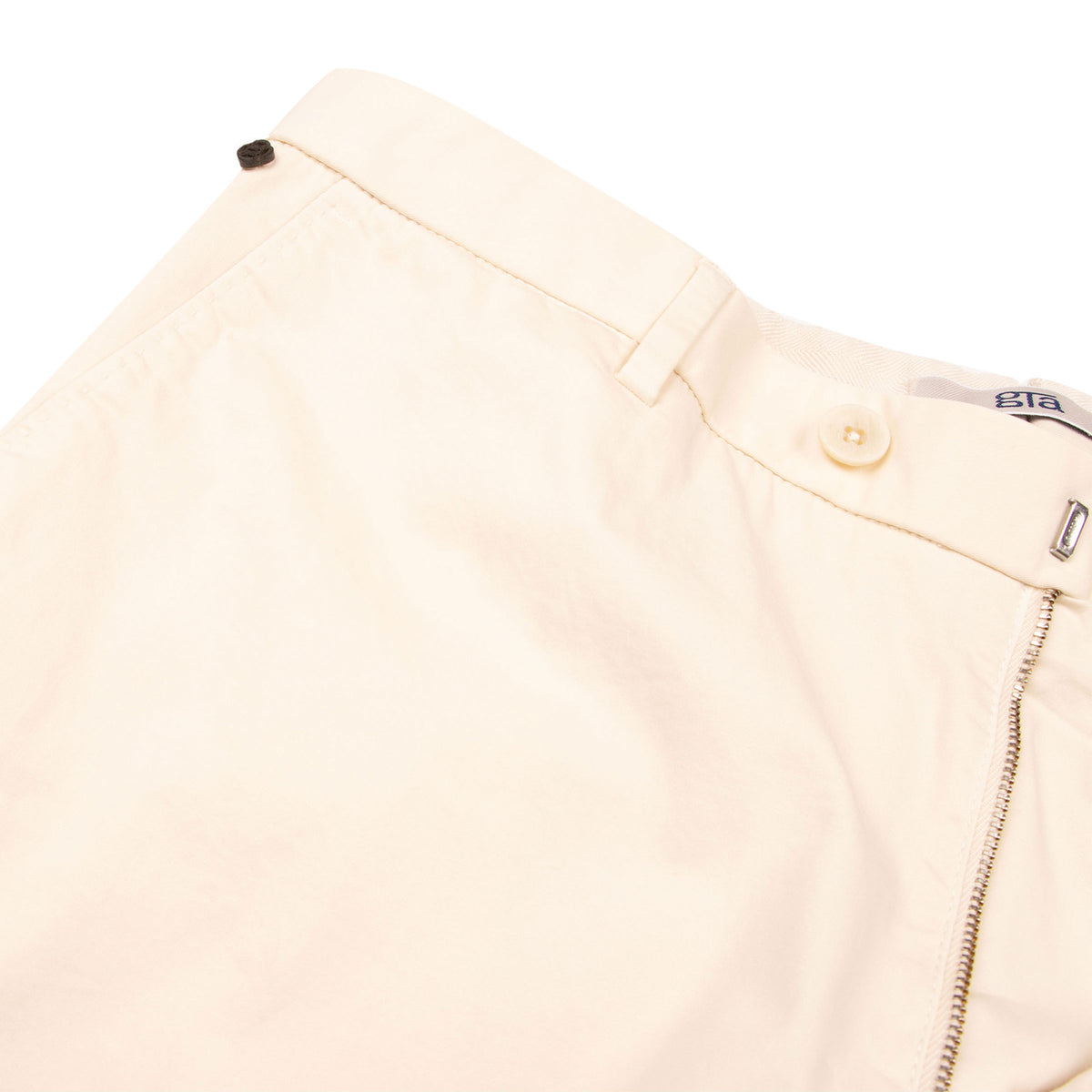 Butter Cream Cotton Twill Slim Fit Chinos CASUAL TROUSERS Robert Old