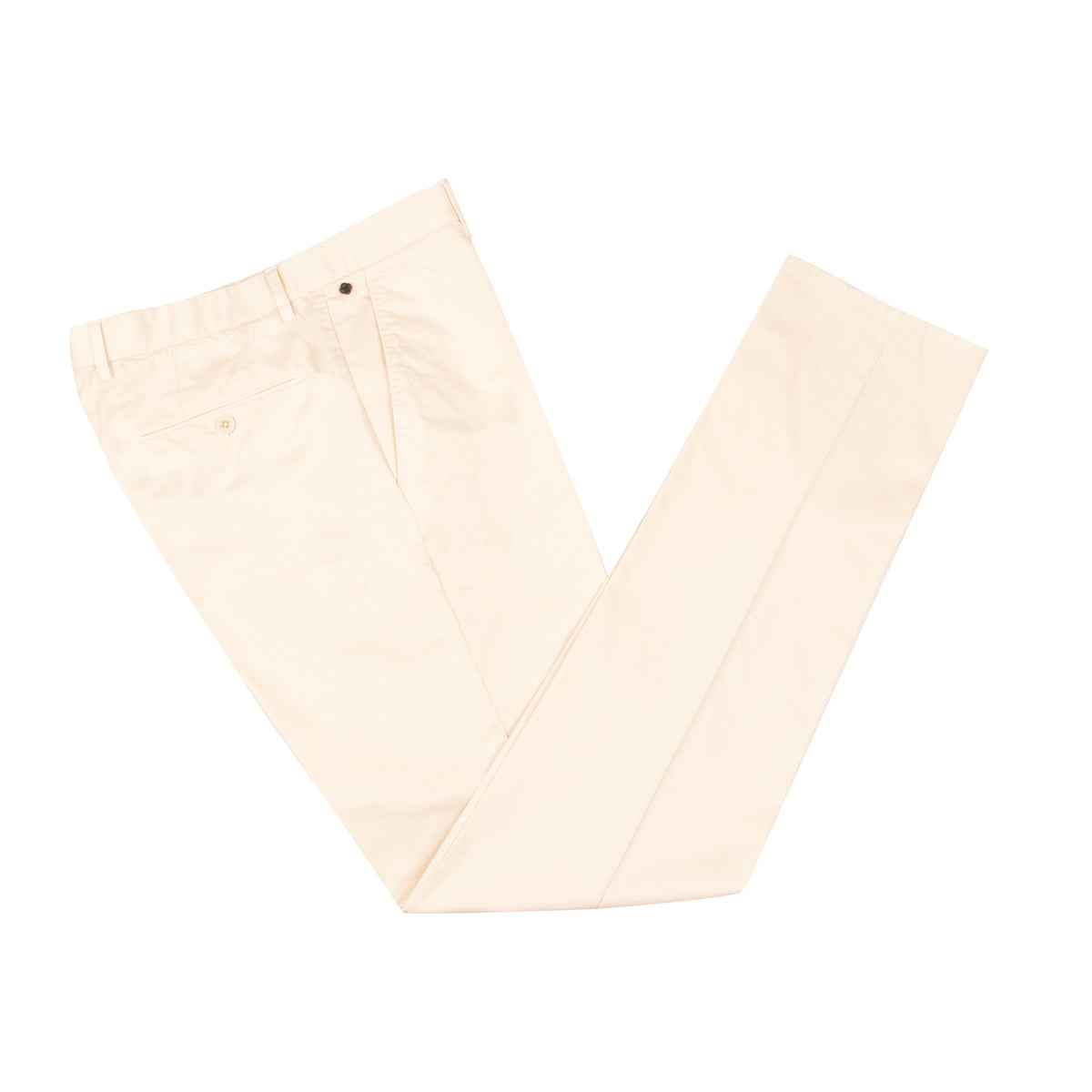 Butter Cream Cotton Twill Slim Fit Chinos CASUAL TROUSERS Robert Old