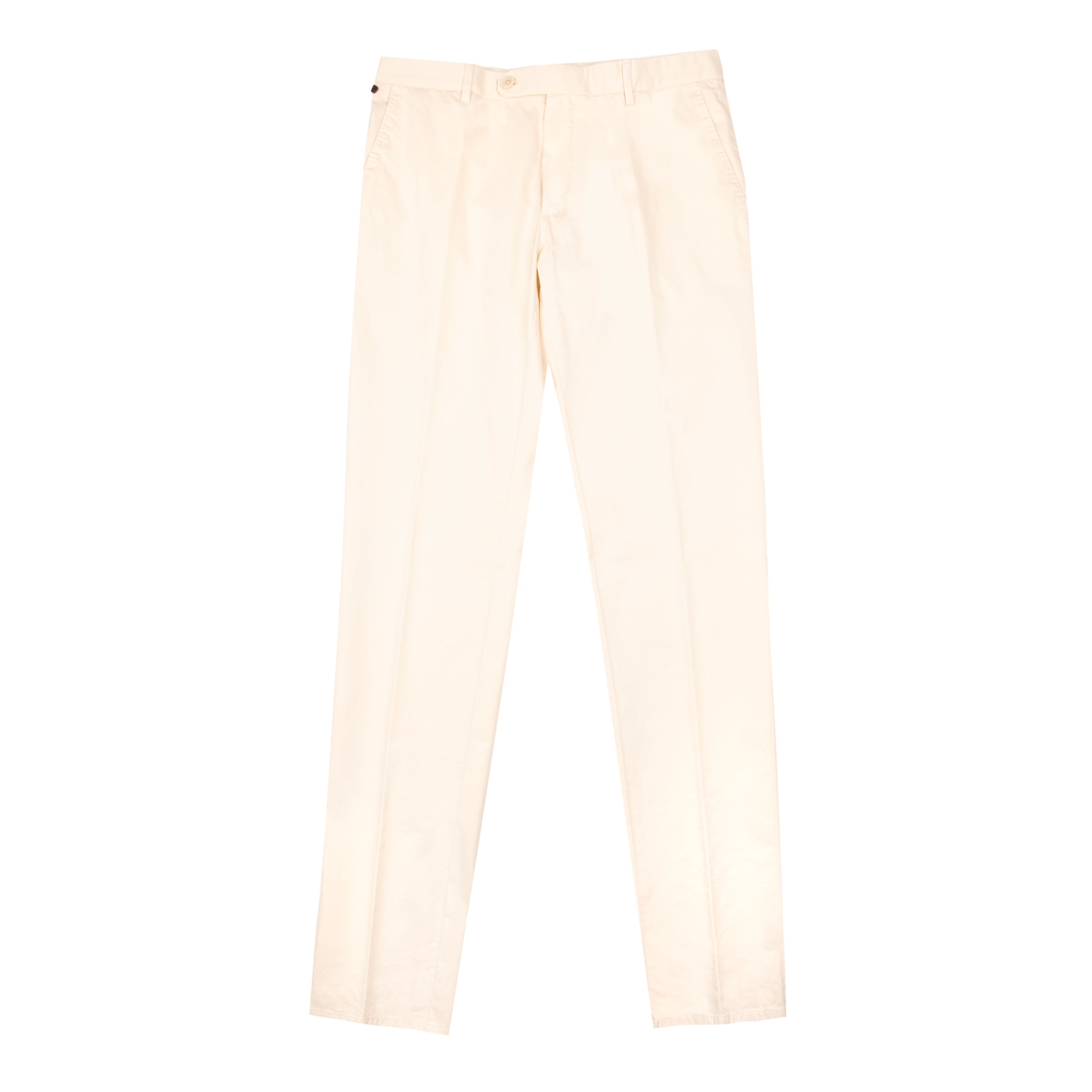Butter Cream Cotton Twill Slim Fit Chinos CASUAL TROUSERS Robert Old