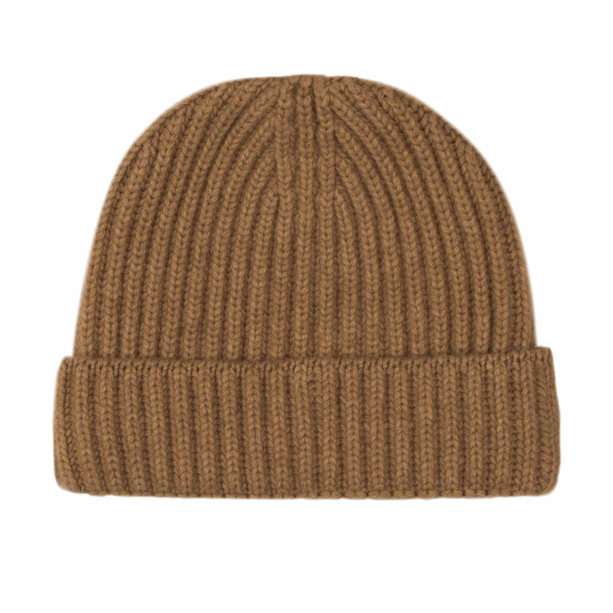Fisherman Knit 8ply Cashmere Hat - Caramel CAPS &amp; HATS Robert Old
