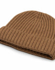Robert Old - Fisherman Knit 8ply Cashmere Hat - Caramel CAPS & HATS Robert Old