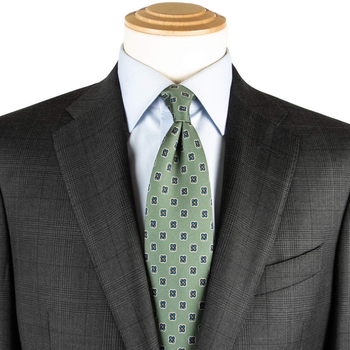 Robert Old - Charcoal Grey Check Pure Wool Suit crafted with Loro Piana Fabric SUITS Robert Old