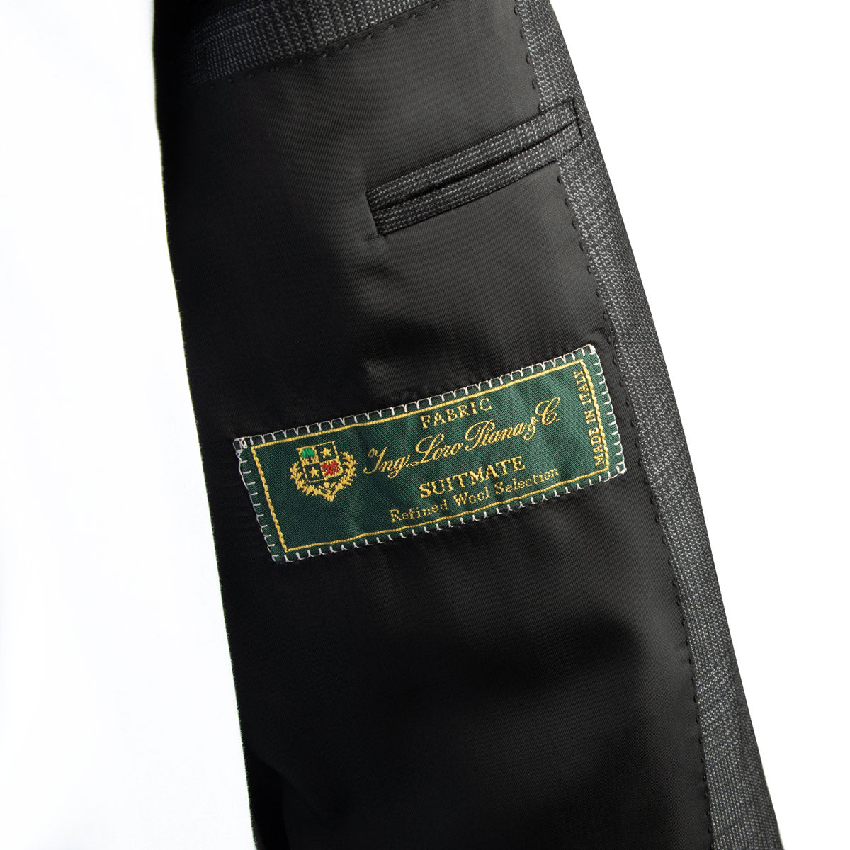 Robert Old - Charcoal Grey Check Pure Wool Suit crafted with Loro Piana Fabric SUITS Robert Old