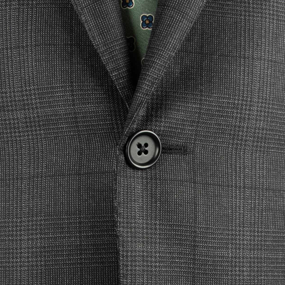 Robert Old - Charcoal Grey Check Pure Wool Suit crafted with Loro Piana Fabric SUITS Robert Old