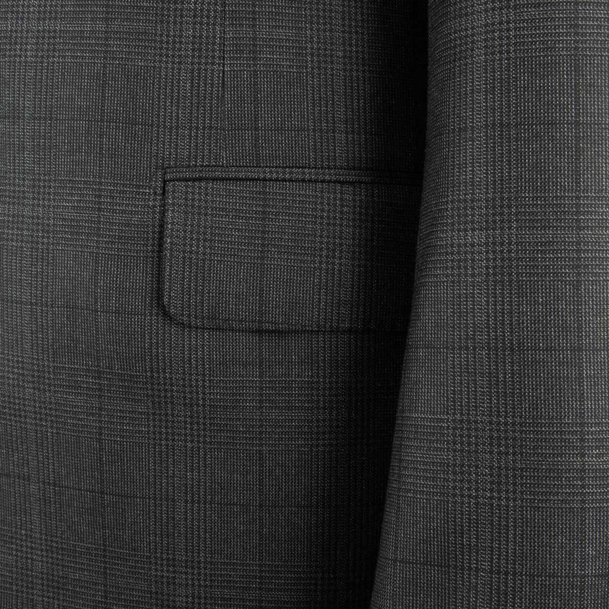 Robert Old - Charcoal Grey Check Pure Wool Suit crafted with Loro Piana Fabric SUITS Robert Old