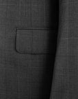 Robert Old - Charcoal Grey Check Pure Wool Suit crafted with Loro Piana Fabric SUITS Robert Old