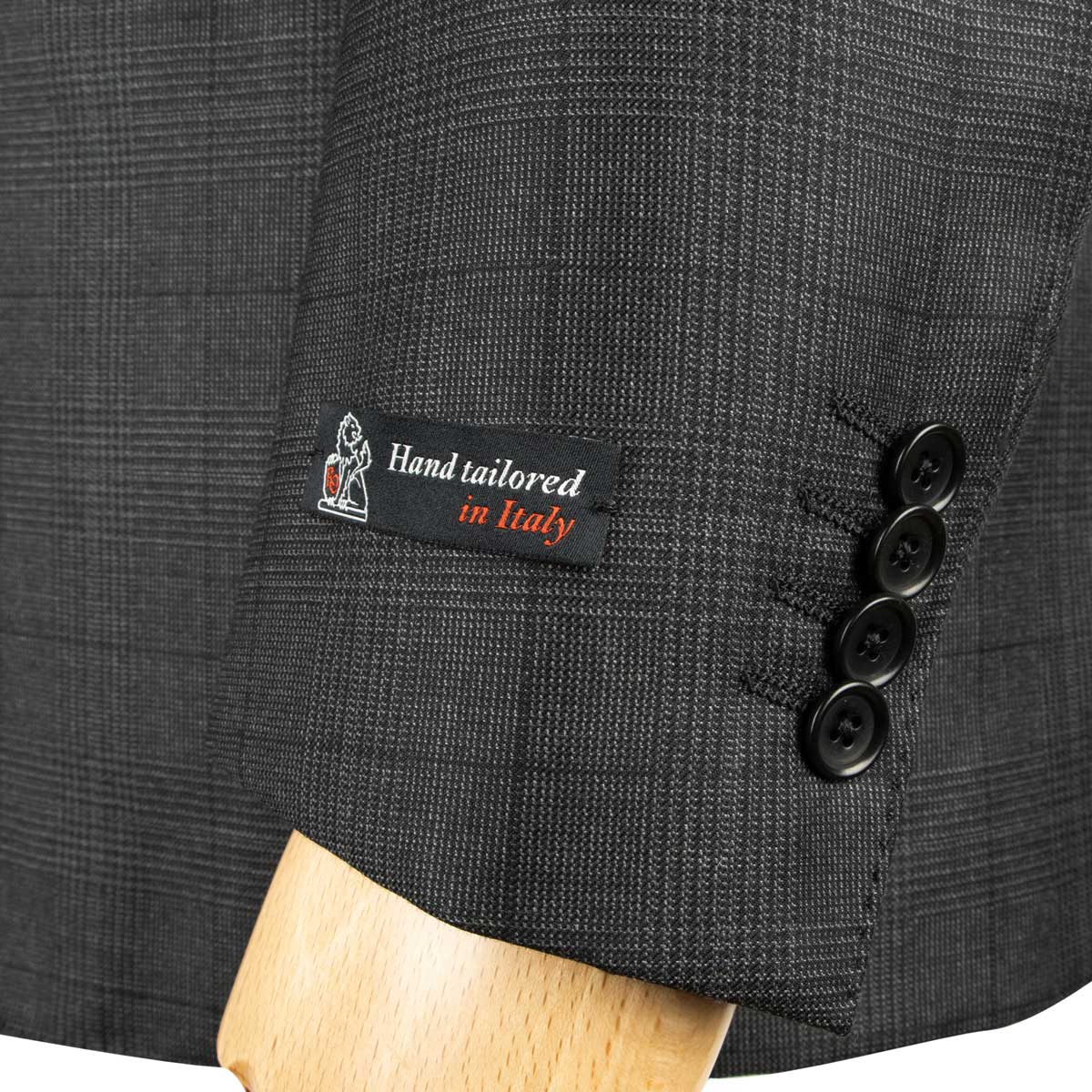 Robert Old - Charcoal Grey Check Pure Wool Suit crafted with Loro Piana Fabric SUITS Robert Old