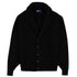 Black Colonial 8ply Cashmere Shawl Cardigan CASHMERE Robert Old