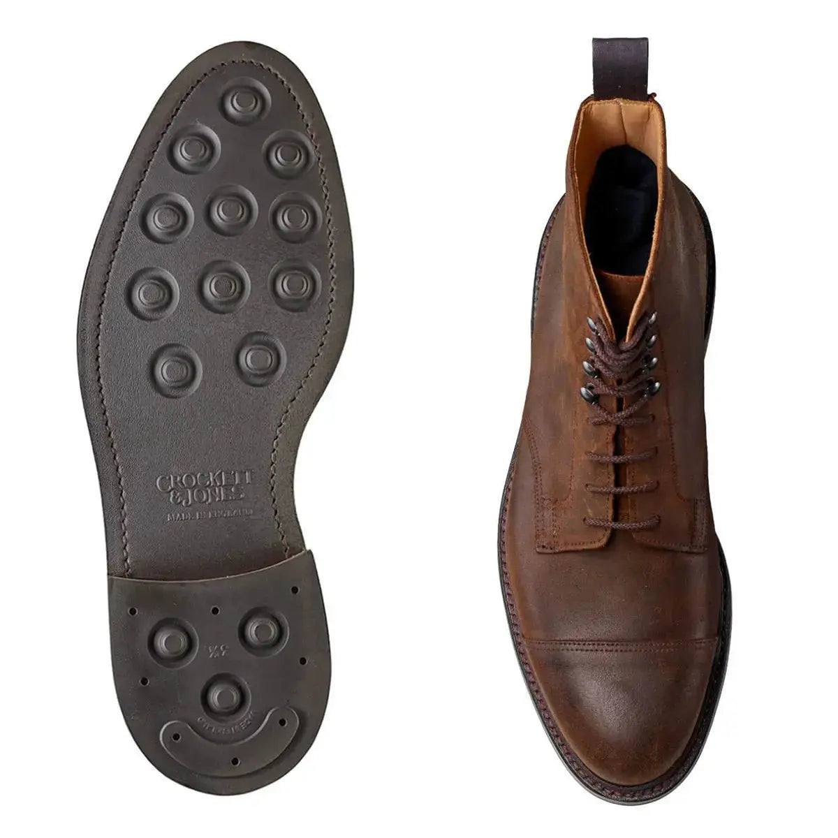 Crockett and Jones Coniston Dark Brown Rough-Out Suede Boots