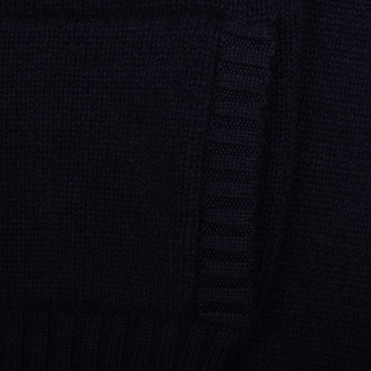 Crainlarich Nero Navy 8ply Cashmere Full-Button Cardigan