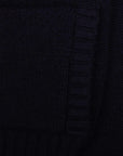 Crainlarich Nero Navy 8ply Cashmere Full-Button Cardigan