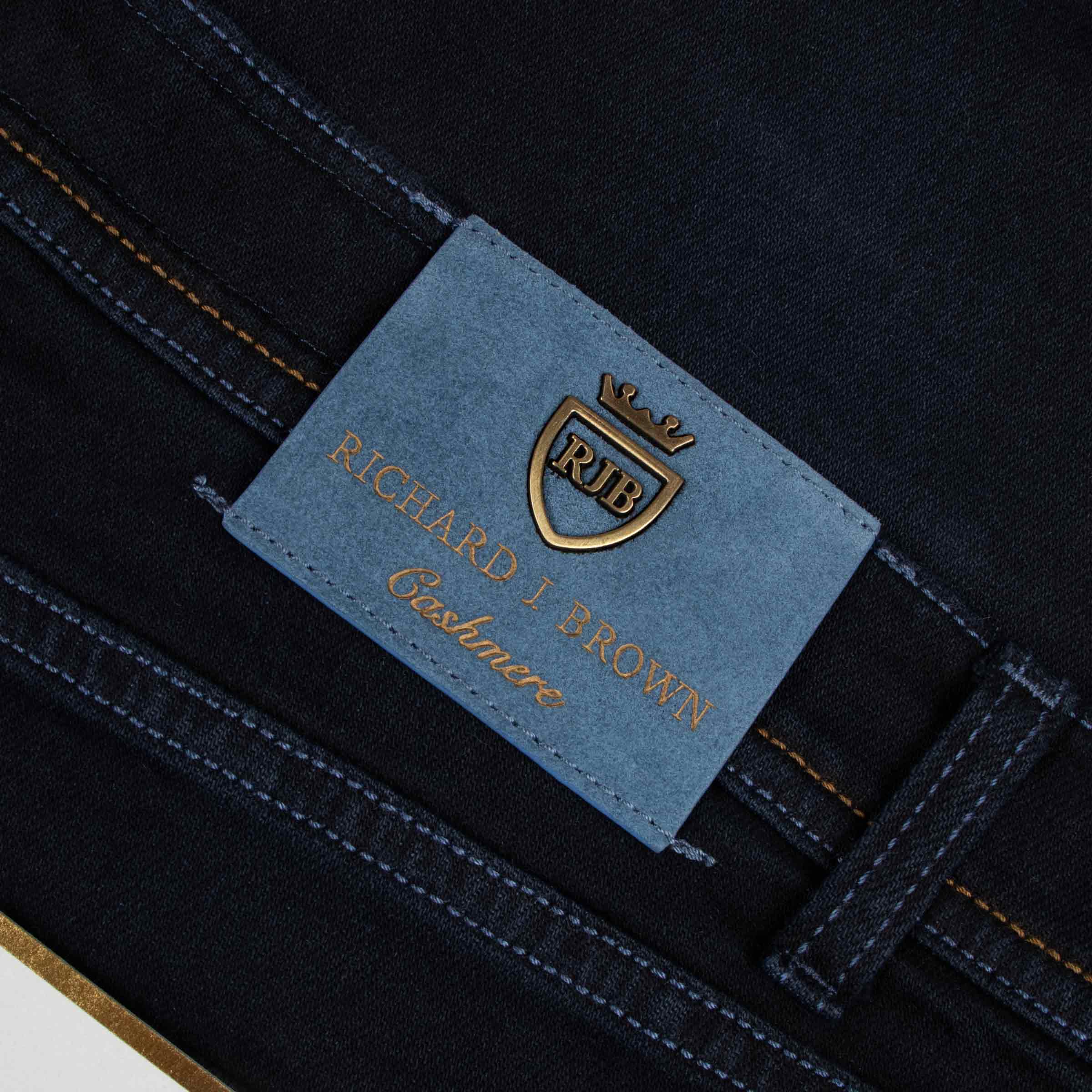 Richard J Brown - Dark Denim 'Milano' Cotton & Cashmere Regular Fit Jeans JEANS Richard J Brown