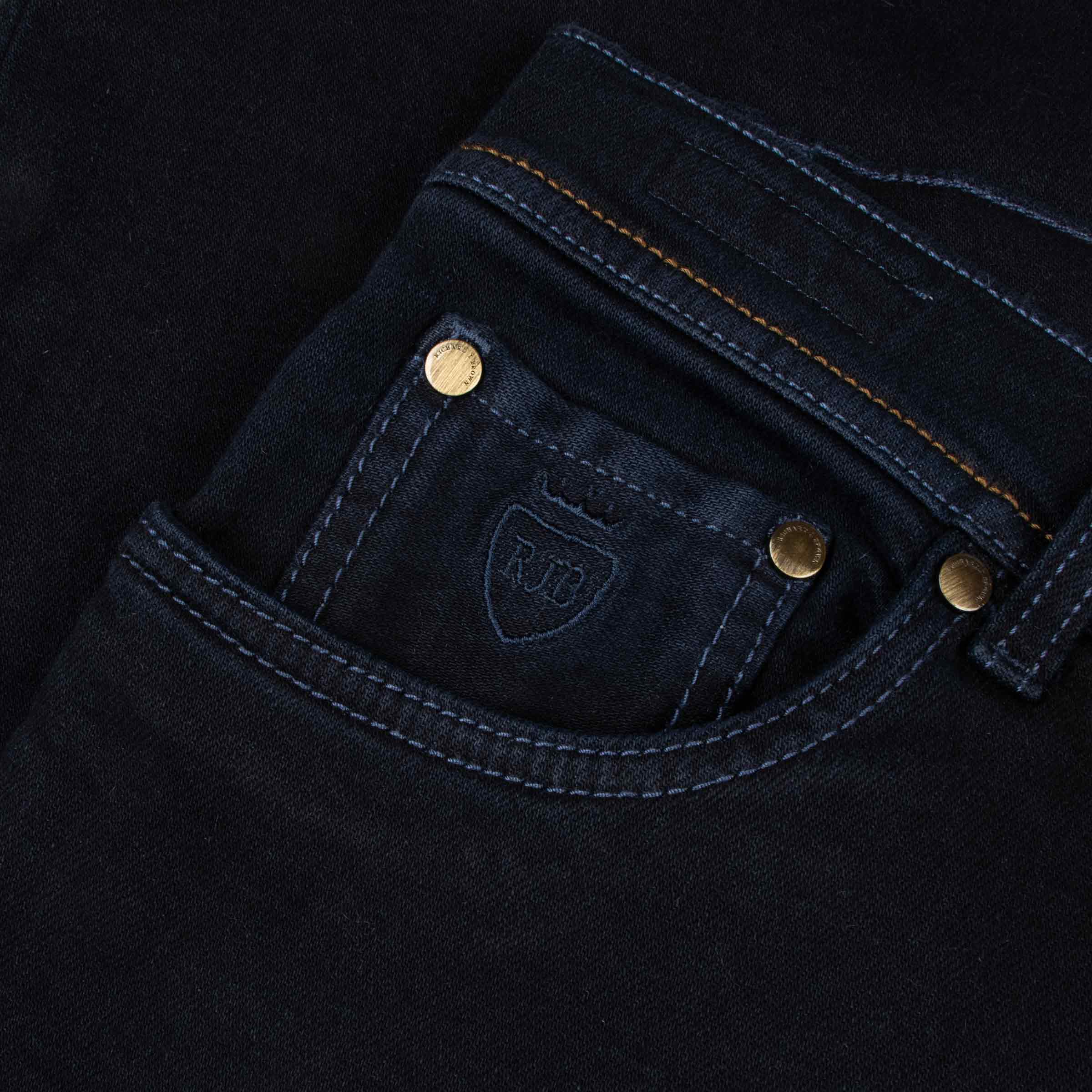 Richard J Brown - Dark Denim &#39;Milano&#39; Cotton &amp; Cashmere Regular Fit Jeans JEANS Richard J Brown