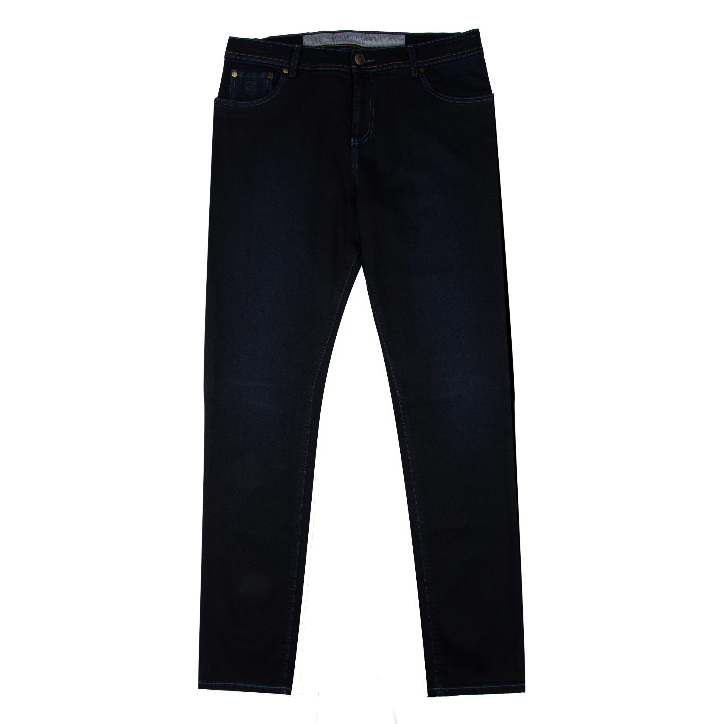 Richard J Brown - Dark Denim &#39;Milano&#39; Cotton &amp; Cashmere Regular Fit Jeans JEANS Richard J Brown