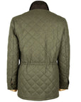 Robert Old - Dorset Green Diamond Quilt Overcoat Crafted with a Loro Piana Rain System Wool & Cashmere Fabric