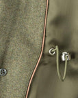 Robert Old - Dorset Green Diamond Quilt Overcoat Crafted with a Loro Piana Rain System Wool & Cashmere Fabric