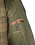 Robert Old - Dorset Green Diamond Quilt Overcoat Crafted with a Loro Piana Rain System Wool & Cashmere Fabric