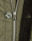 Robert Old - Dorset Green Diamond Quilt Overcoat Crafted with a Loro Piana Rain System Wool & Cashmere Fabric