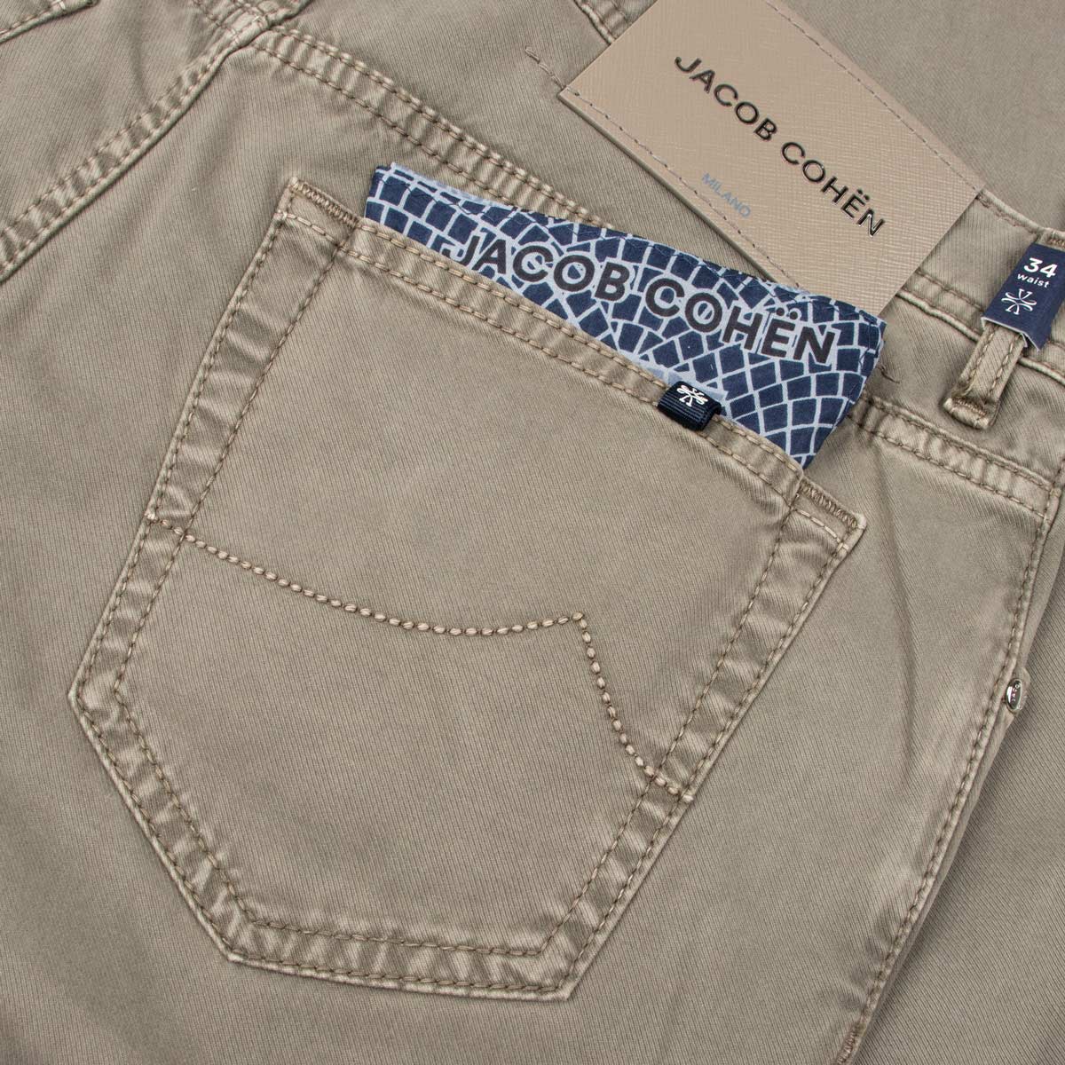 Jacob Cohen - Elephant Grey &#39;Bard&#39; Slim Fit Jeans JEANS Jacob Cohen