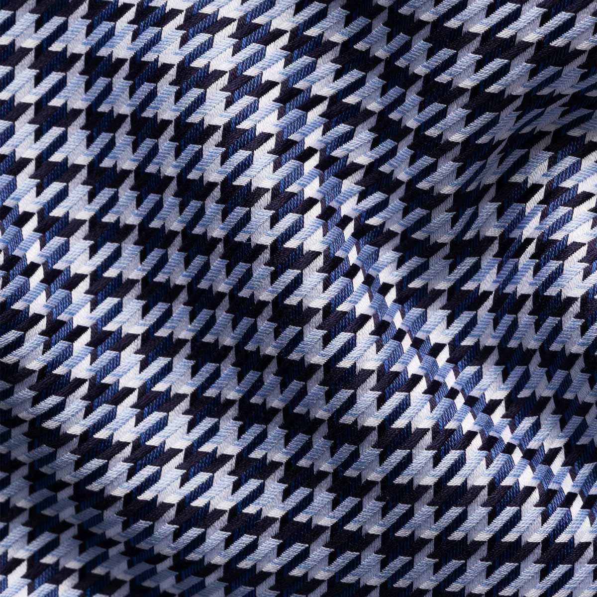 Blue Checked King Twill Contemporary Fit Shirt