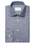Blue Checked King Twill Contemporary Fit Shirt