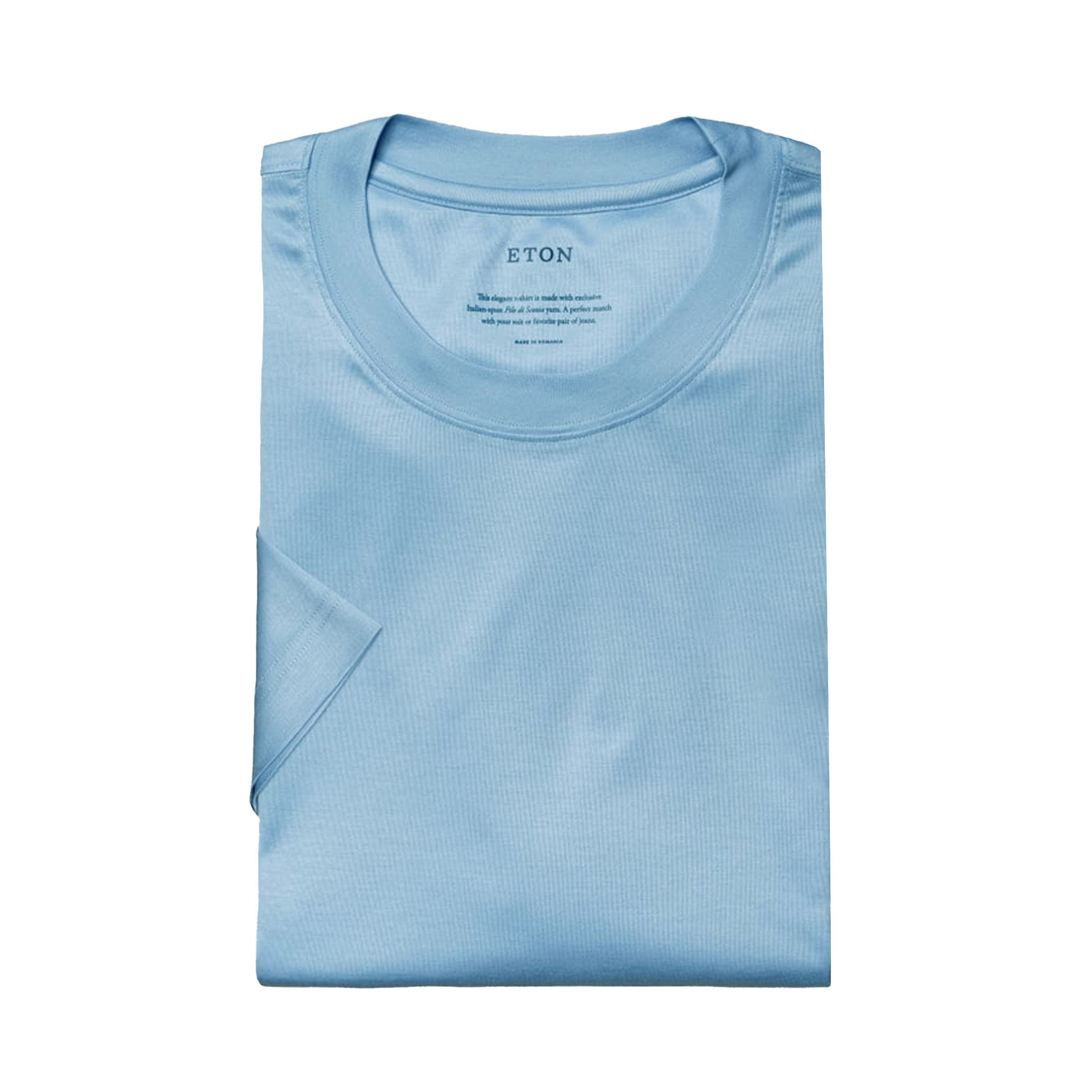Eton - Light Blue Filo di Scozia T-shirt TEE SHIRTS Eton