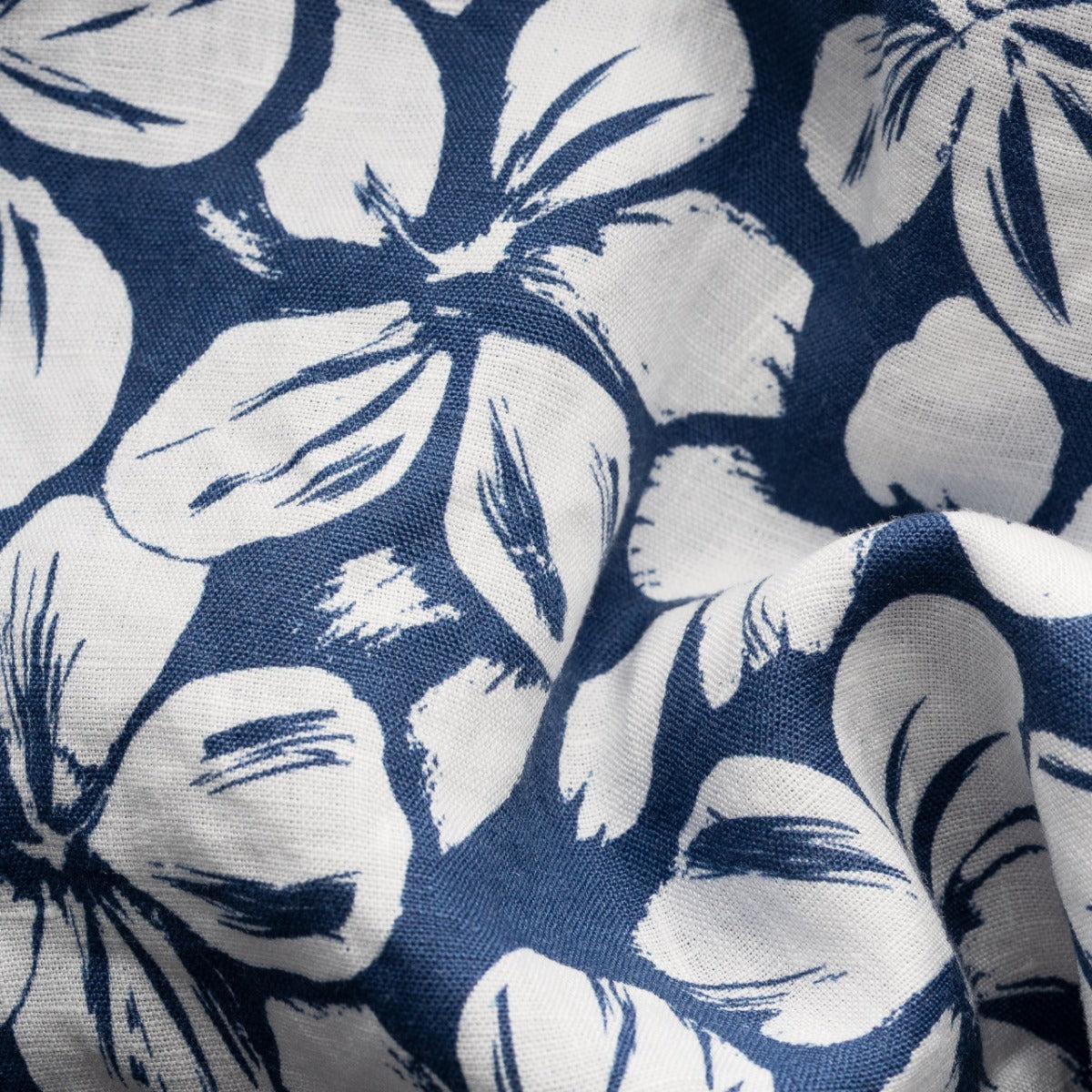Eton - Blue Floral Linen Resort Shirt S/S SHIRTS Eton