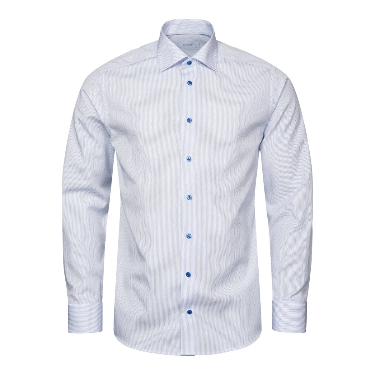 Eton - Blue Micro Print Signature Poplin Slim Fit Shirt L/S SHIRTS Eton