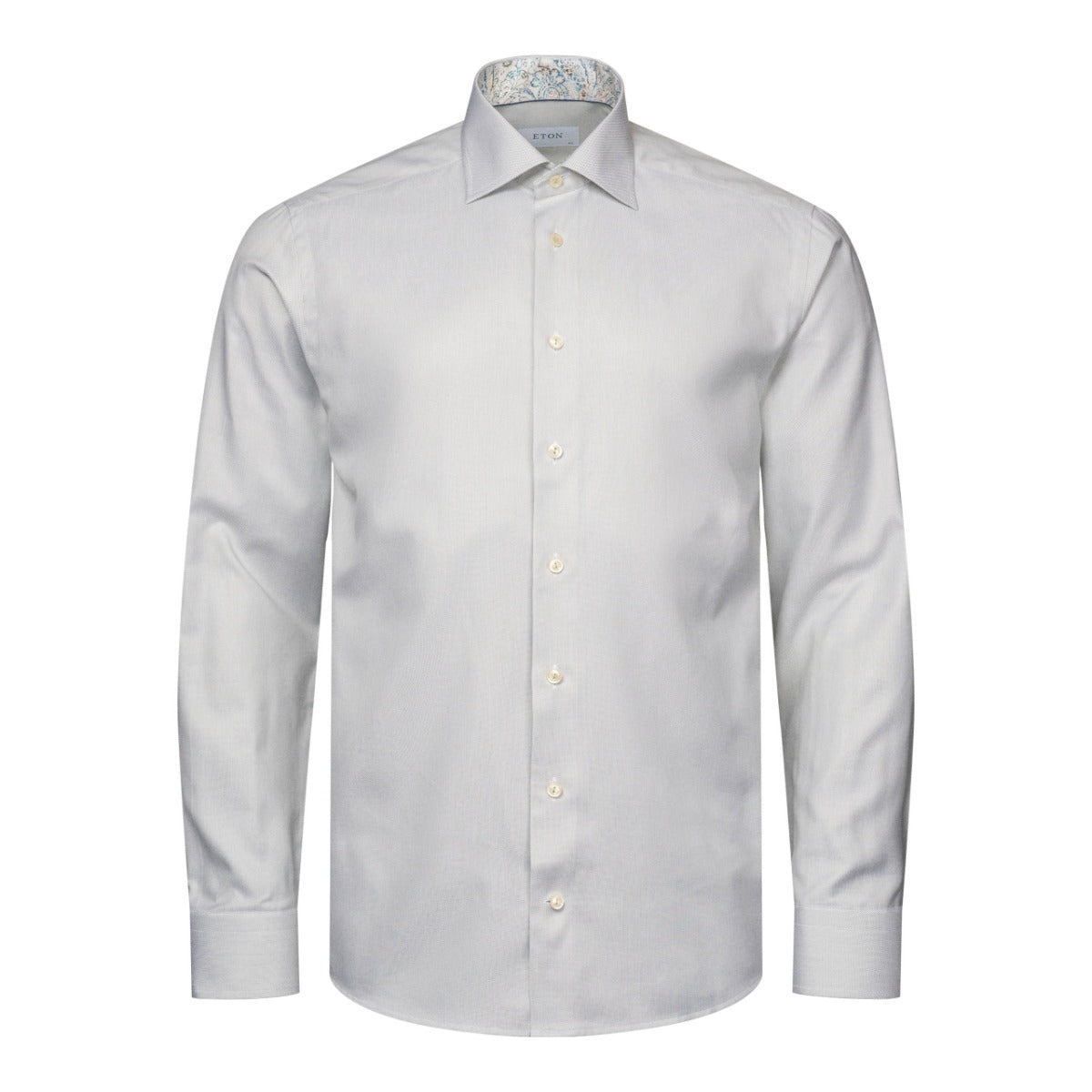 Eton - Light Green Paisley Trim Contemporary Fit Shirt L/S SHIRTS Eton