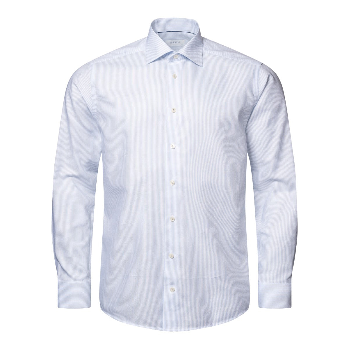 Eton - Light Blue Striped Oxford Cotton-Tencel™ Shirt L/S SHIRTS Eton