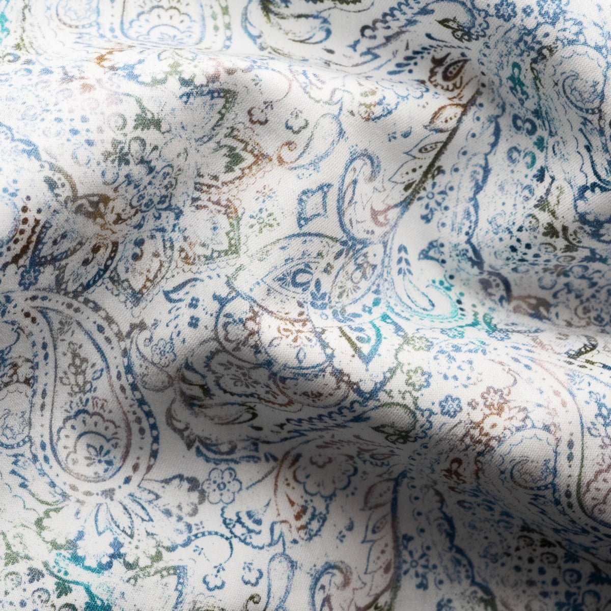 Eton - Green Paisley Cotton-TENCEL™ Contemporary Fit Shirt L/S SHIRTS Eton