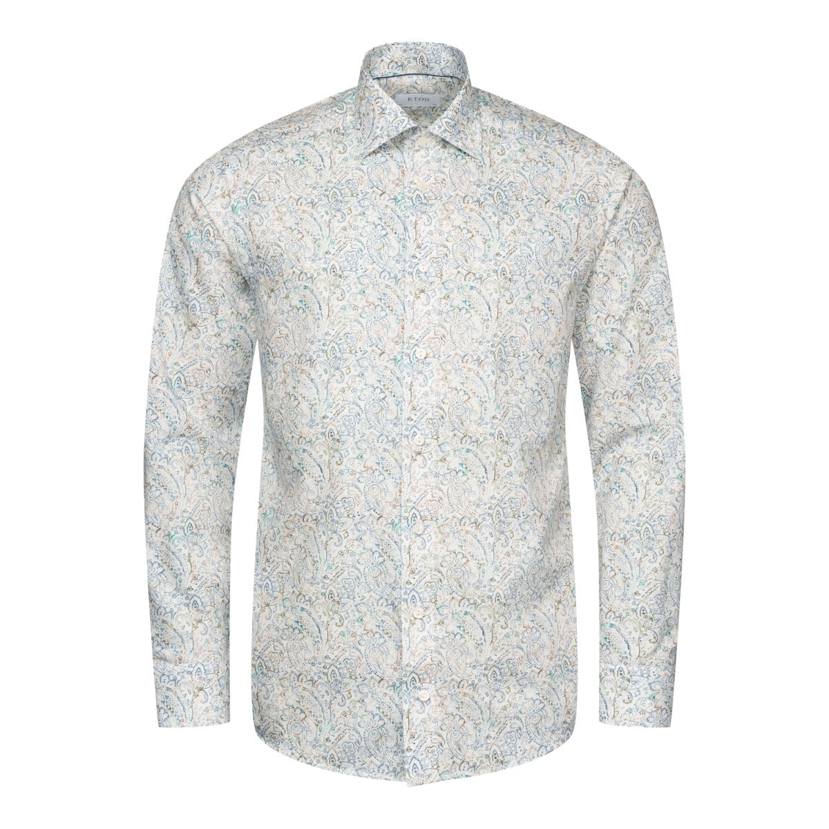 Eton - Green Paisley Cotton-TENCEL™ Contemporary Fit Shirt L/S SHIRTS Eton