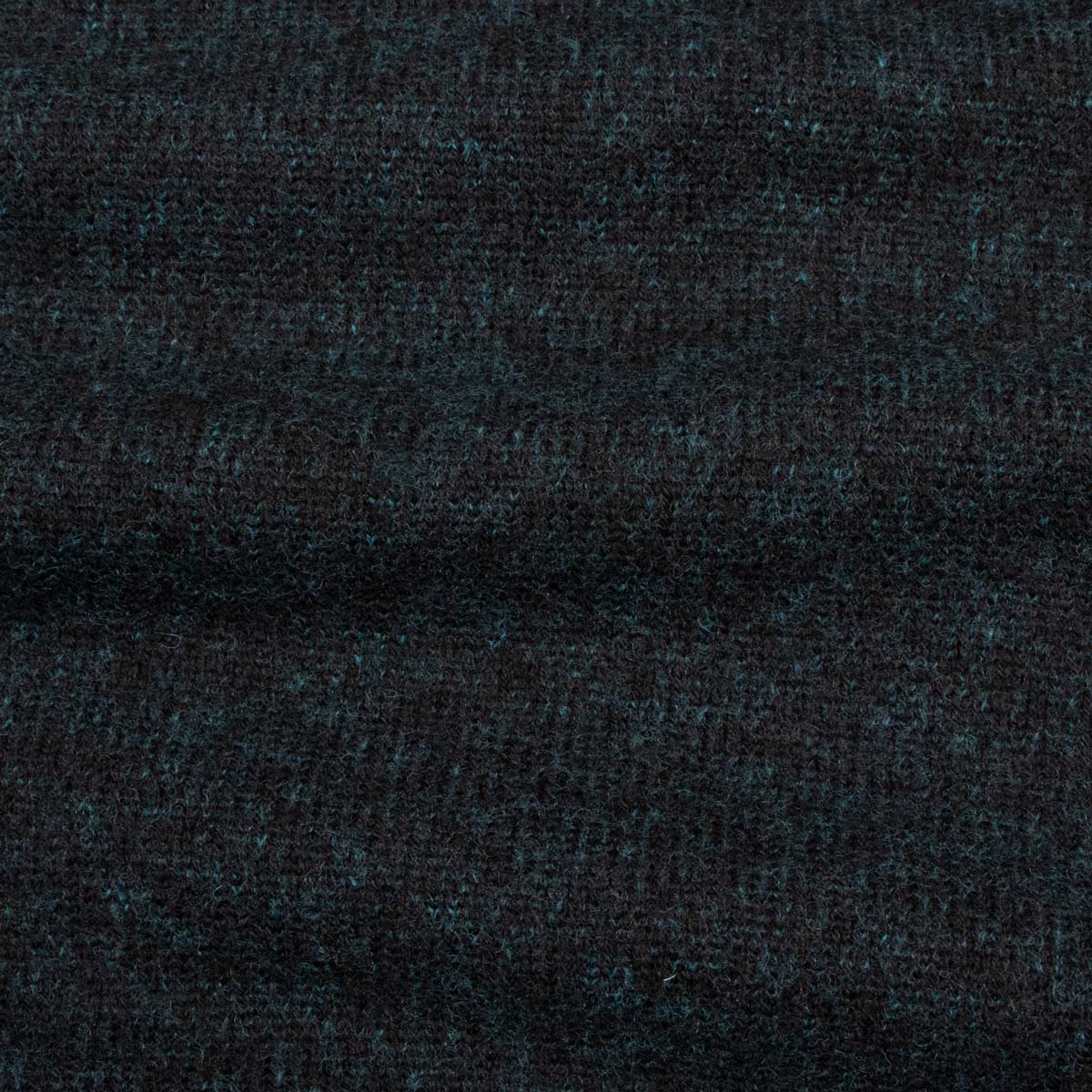 Moorer - Teal &amp; Nero Black ‘Fedro’ Knit Zip Neck Virgin Wool Sweater KNITWEAR MooRER