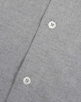 Fedeli - Grey 'Alberto' Slim Fit Brushed Cotton Long Sleeve Shirt