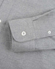 Fedeli - Grey 'Alberto' Slim Fit Brushed Cotton Long Sleeve Shirt