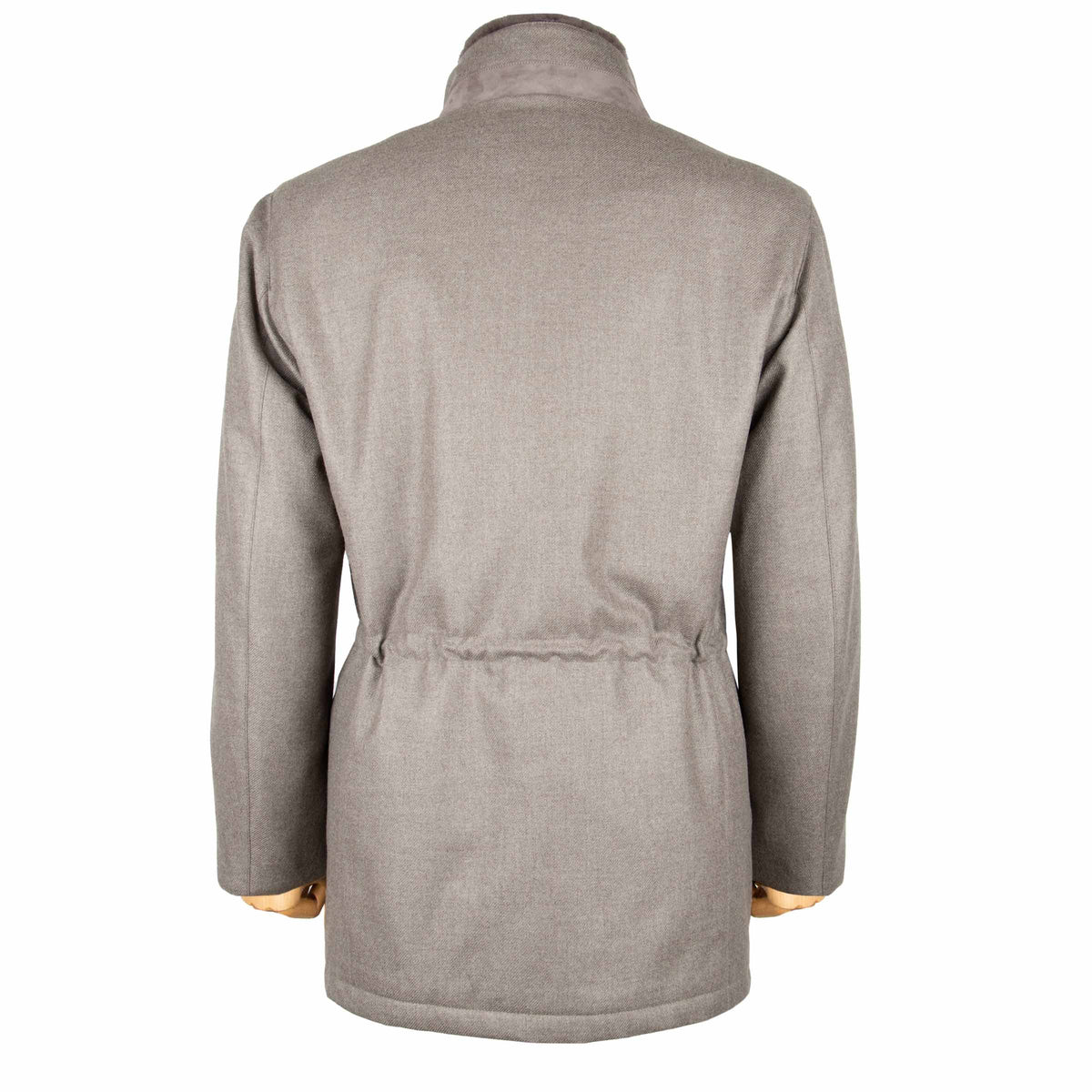 Grey Wool & Cashmere Water Repellent Car Coat OVERCOATS Robert Old