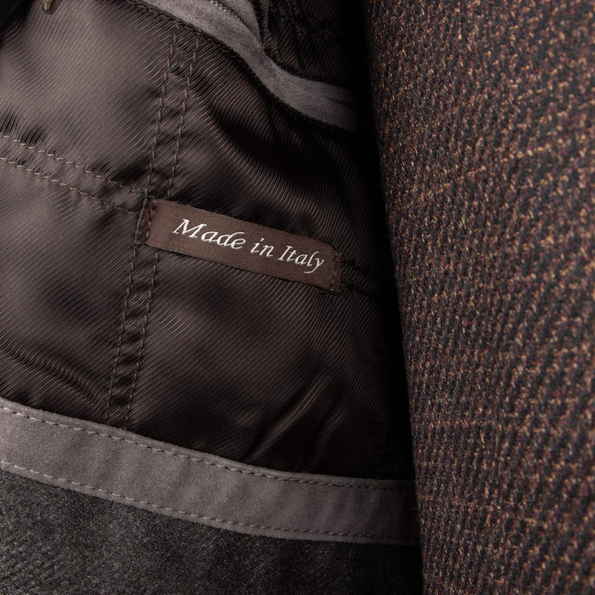 Robert Old - Grey Button Down Coat Crafted with a Loro Piana Green Storm System Wool &amp; Cashmere Fabric