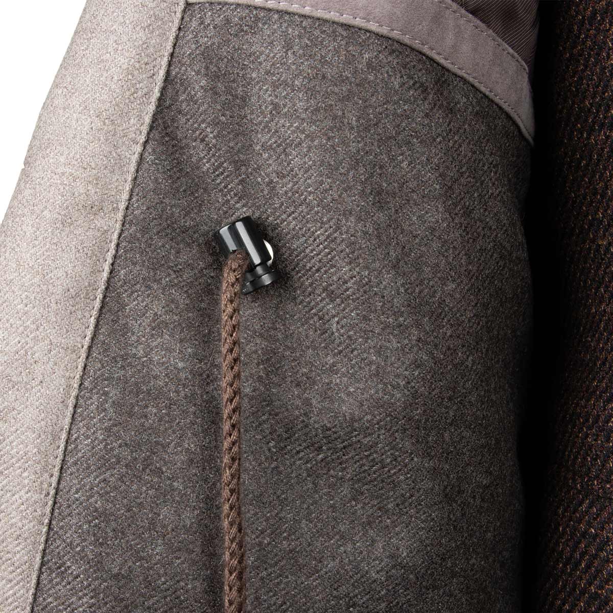 Robert Old - Grey Button Down Coat Crafted with a Loro Piana Green Storm System Wool &amp; Cashmere Fabric