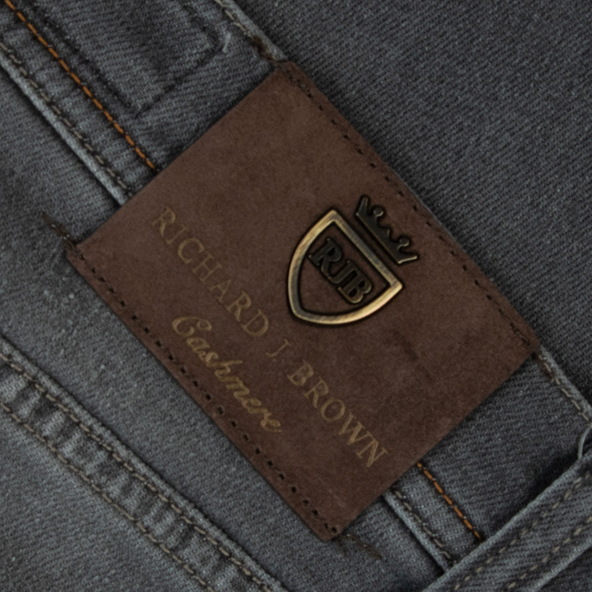 Richard J Brown - Grey 'Milano' Cotton Cashmere Regular Fit Jeans JEANS Richard J Brown