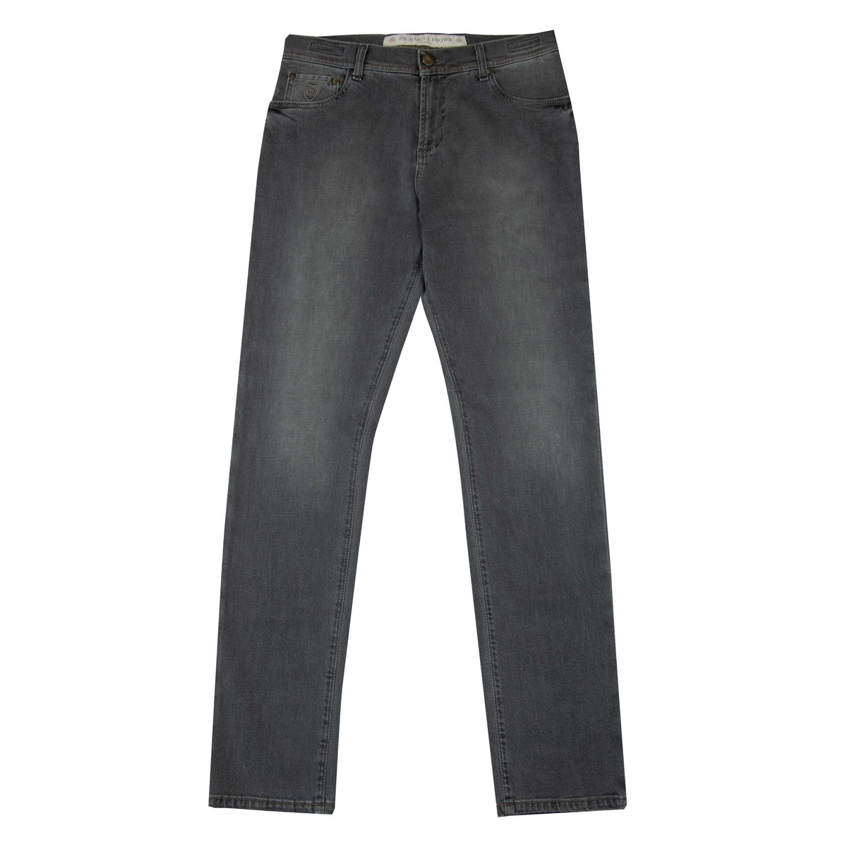Richard J Brown - Grey 'Milano' Cotton Cashmere Regular Fit Jeans JEANS Richard J Brown