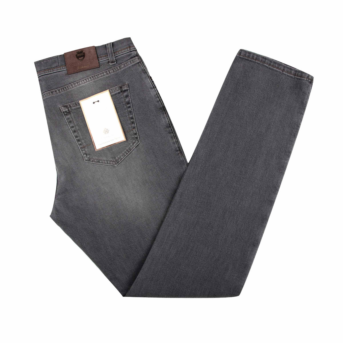 Richard J Brown - Grey 'Milano' Cotton Cashmere Regular Fit Jeans JEANS Richard J Brown