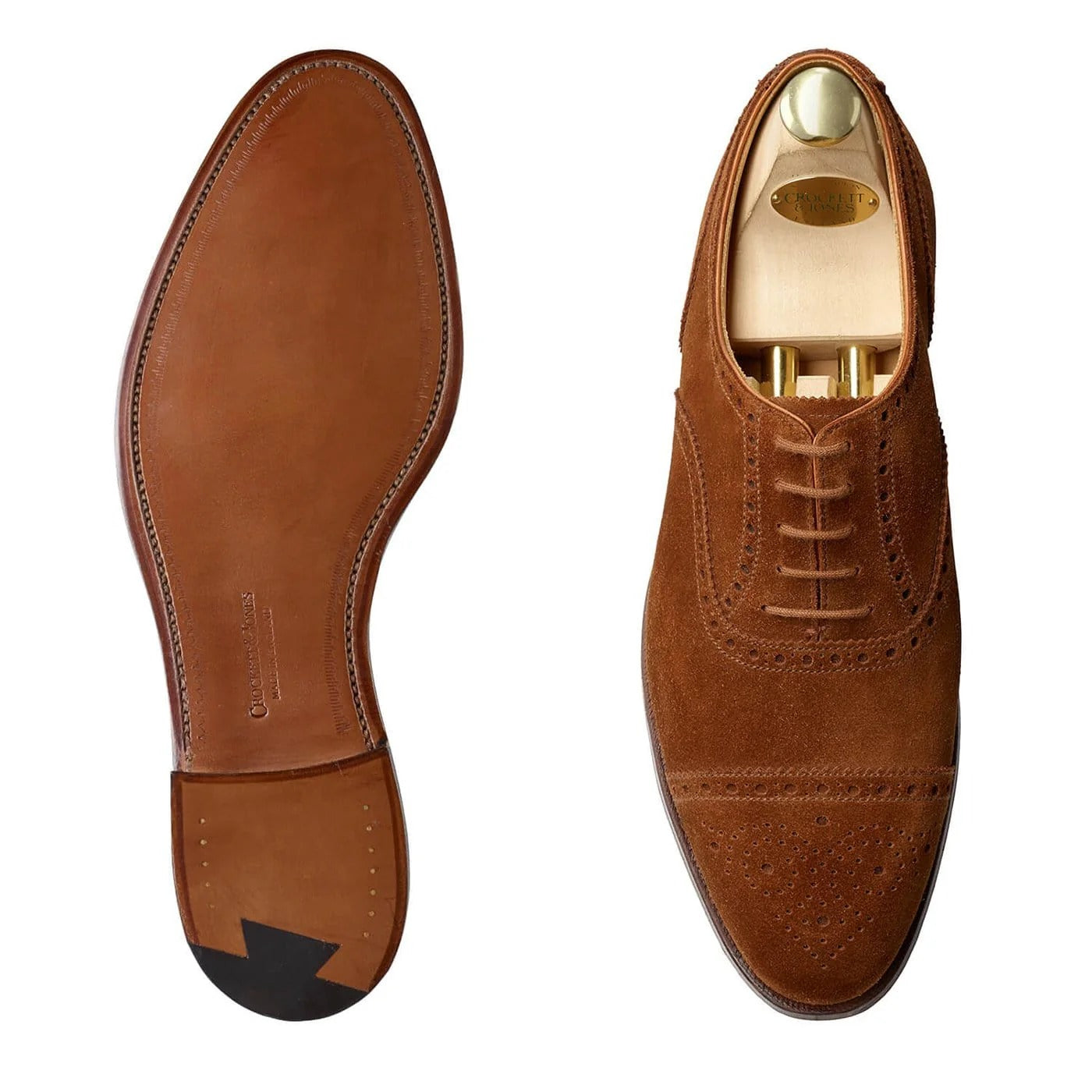 Crockett & Jones - Westfield Tobacco Suede Lace Up SHOES Crockett & Jones