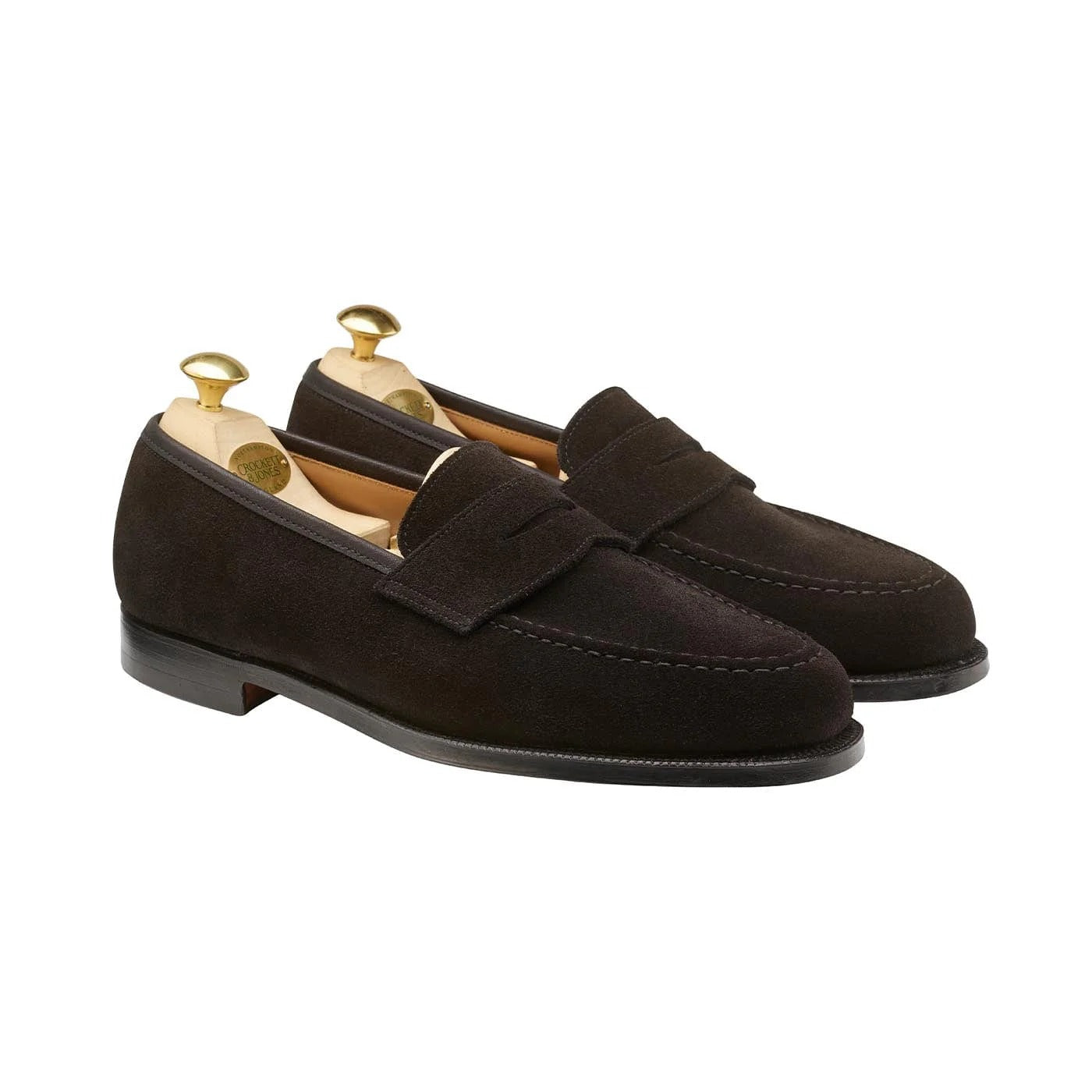 Crockett & Jones - Black Boston Suede Penny Loafer Crockett & Jones