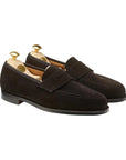 Crockett & Jones - Black Boston Suede Penny Loafer Crockett & Jones