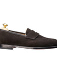 Crockett & Jones - Black Boston Suede Penny Loafer Crockett & Jones
