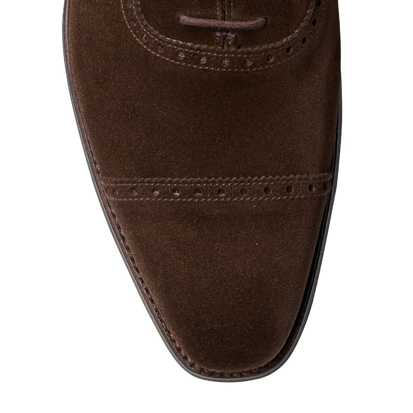 Crockett &amp; Jones - Westbourne Dark Brown Suede City Sole Lace Up SHOES Crockett &amp; Jones