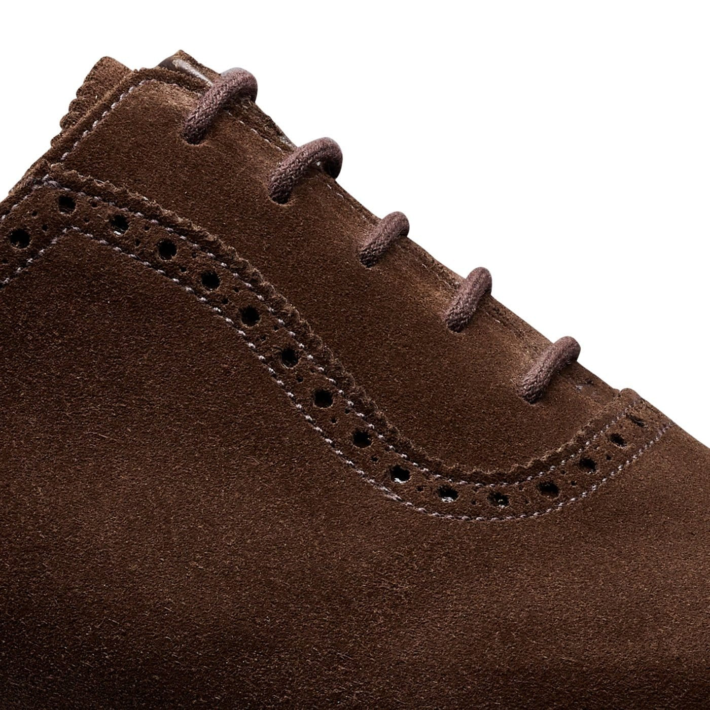 Crockett &amp; Jones - Westbourne Dark Brown Suede City Sole Lace Up SHOES Crockett &amp; Jones