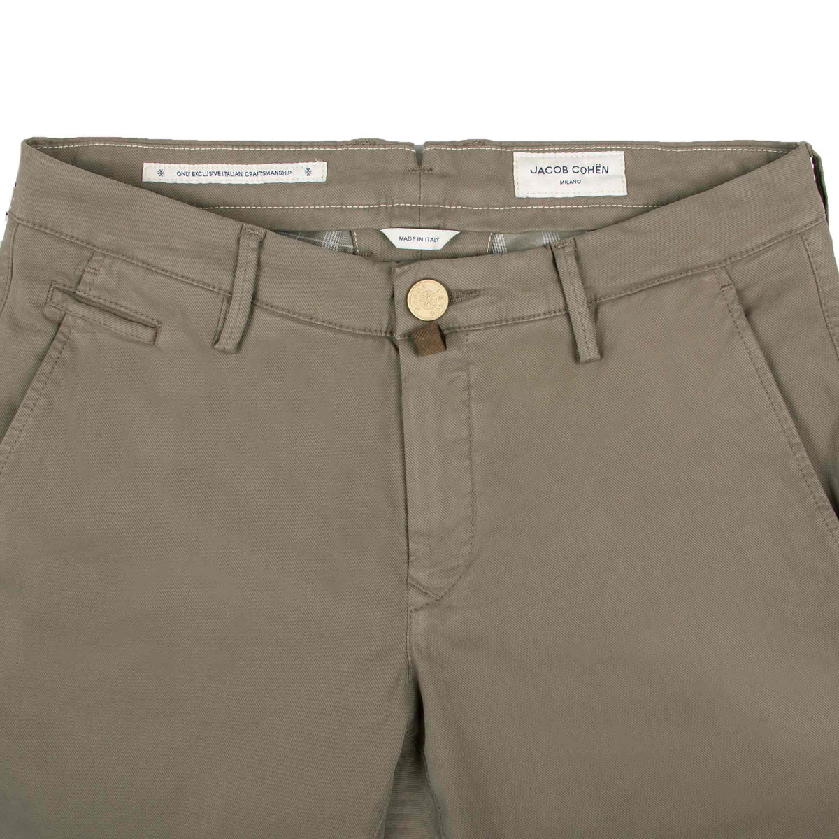Jacob Cohen - Elephant Grey 'Bobby' Slim Fit Chino Trousers CASUAL TROUSERS Jacob Cohen