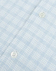 Fedeli - Light Blue Check 'Alberto' Slim Fit Brushed Cotton Long Sleeve Shirt